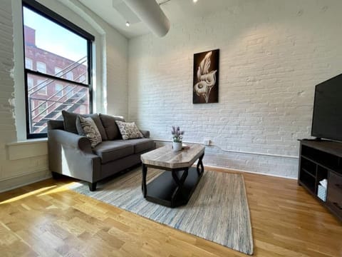 Living room with amazing Old Market view