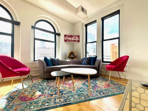 Large living room space with great views