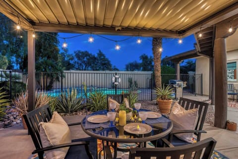 Outdoor dining area