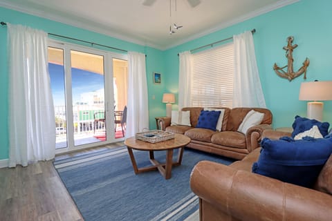 Living Room with Beach View Deck