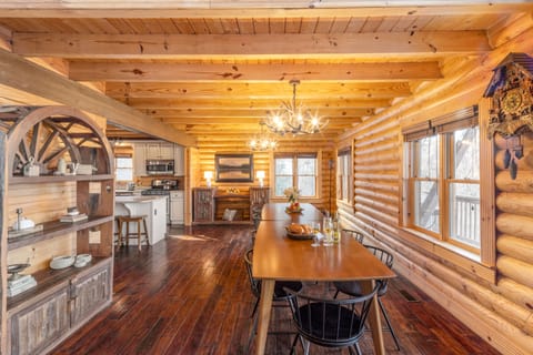 Large interior dining table.