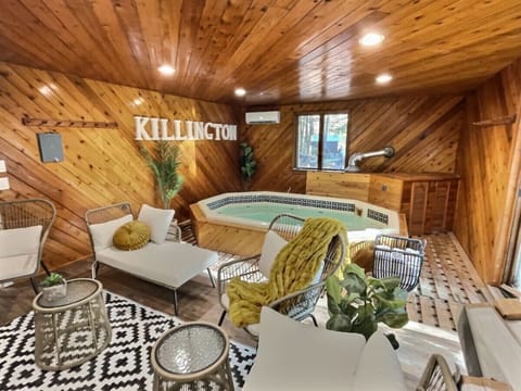 Step inside and discover the largest hot tub in the area, a luxurious oasis designed to provide unparalleled comfort and relaxation. It`s the perfect retreat after a day of adventure