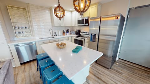 Indoors, Kitchen, Refrigerator, Microwave, Oven