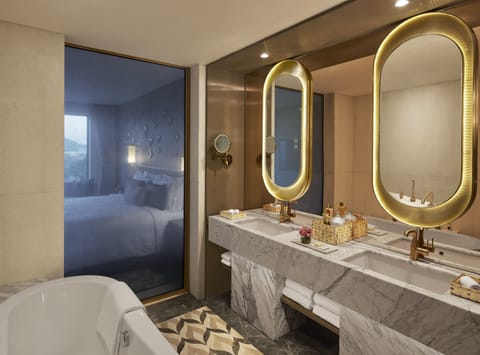 Free toiletries, hair dryer, bathrobes, slippers