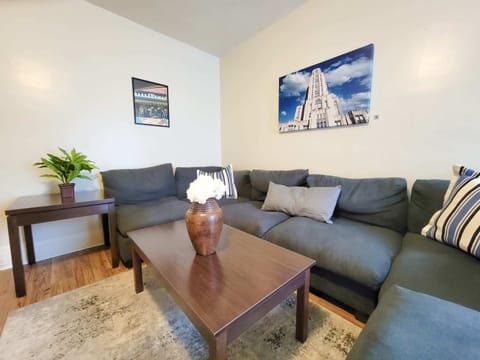 Comfy Living Room with Local Artwork