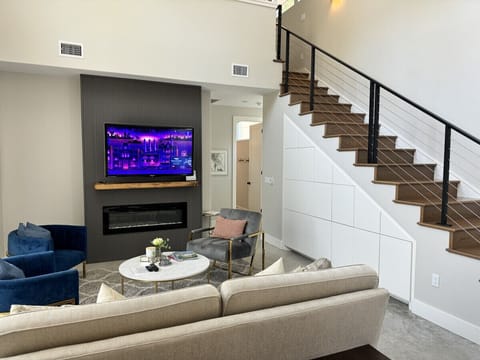 Living Room and Loft Stairs