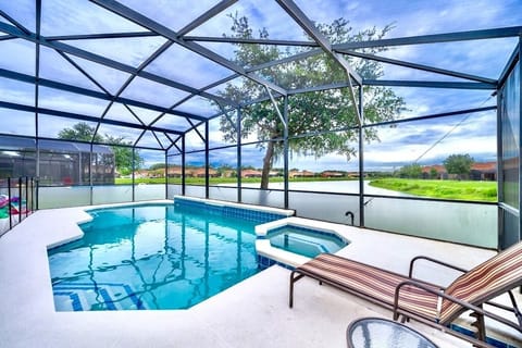 Enjoy your private pool with stunning lake views