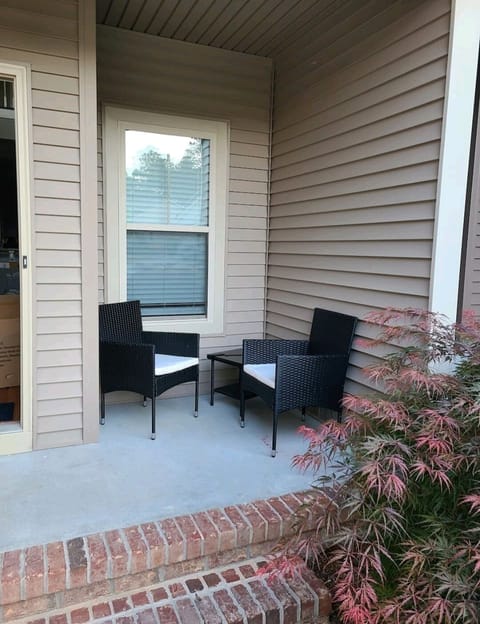 Front Porch Seating perfect for morning coffee