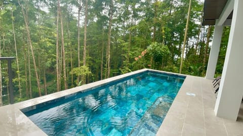 Private swimming pool nestled in the jungle of Uvita, Costa Rica. 