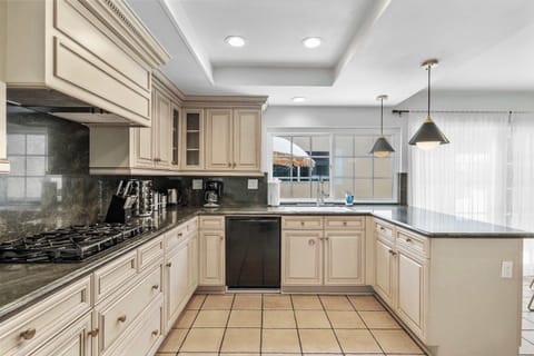 Spacious kitchen area with ample counter space