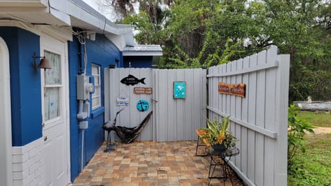 Entrance to outside shower