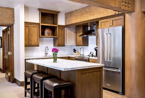 Indoors, Kitchen, Refrigerator, Furniture, Kitchen Island