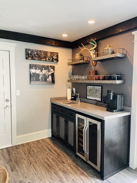 Wet Bar with Refrigerator, Microwave and Coffee Maker!