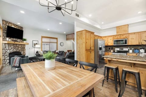 Open concept kitchen, dining, and living room