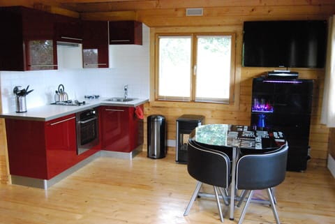 Open plan kitchen dining area