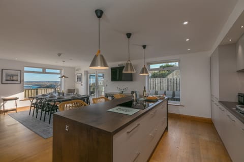 Fridge, dishwasher, electric kettle, toaster