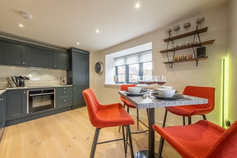 First floor: The dining area with seating for four