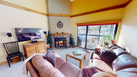 Living Area with Gas Fireplace, Flatscreen, Deck - Living Area with Gas Fireplace, Flatscreen, Deck