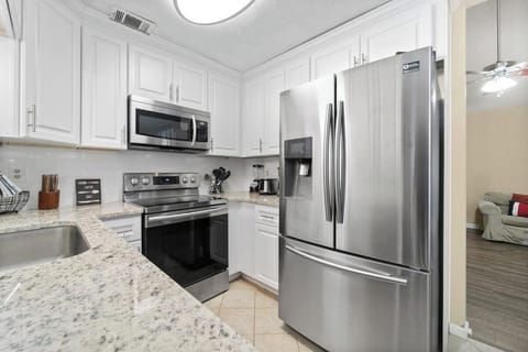 "The place is great! Cozy & comfortable; feels like home! The location is accessible to restaurants, shopping, groceries, gas, etc"