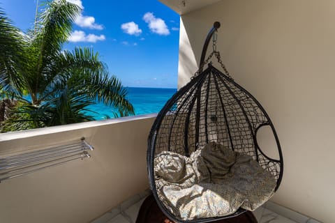 Enjoy the view of the ocean from the balcony