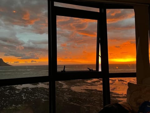 Sunset from the living room windows
