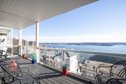 Amazing lake views from the elevated balcony.