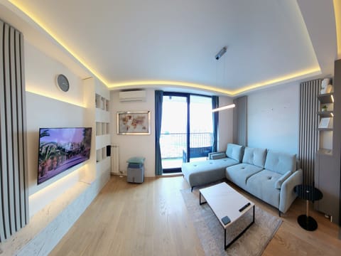 Relax on the soft and cozy sofa and enjoy the view.