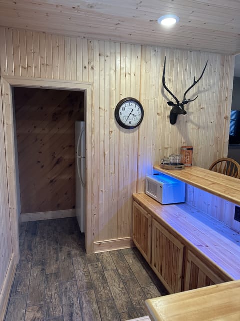 Refrigerator for bar area behind wall