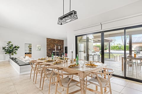 Dining room with outdoor access.
