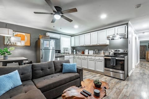 Open-concept living.