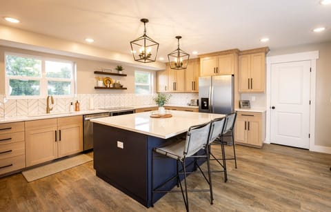 Full kitchen with island