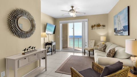 Grand Panama 1-1006 Living area w/ Gulf views