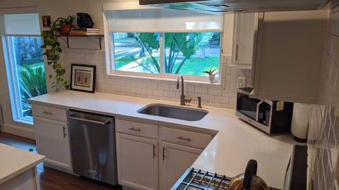 Overhead view of the kitchen