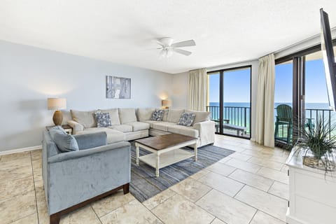 Signature Condo, 3 Bedrooms, Balcony, Ocean View | Living room | 55-inch Smart TV with cable channels, TV
