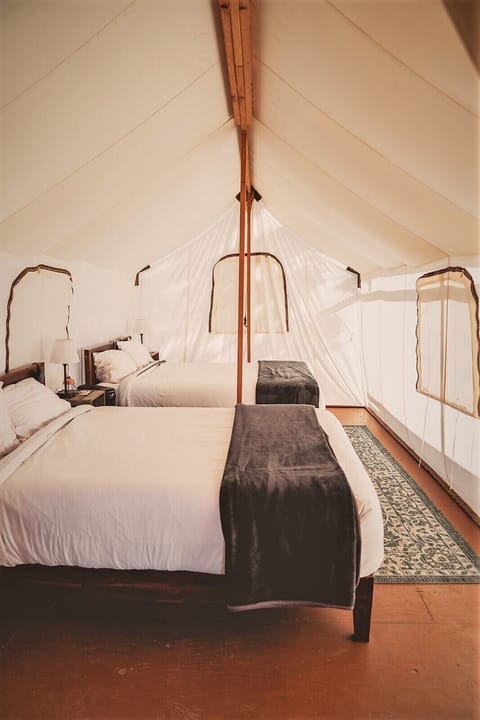 Superior Tent, 2 Queen Beds | Laptop workspace, free WiFi, bed sheets