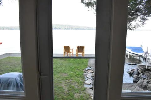 Sebec Lake view from enclosed porch