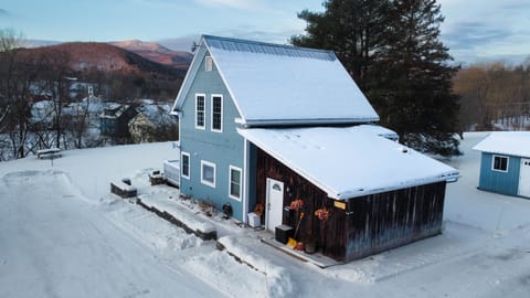 Aerial view in the winter.