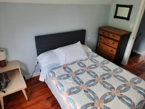 Bedroom 3 is upstairs. A darkening blind has been added to the window.