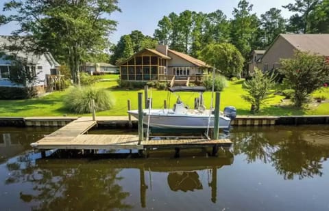 View from the canal of the home.