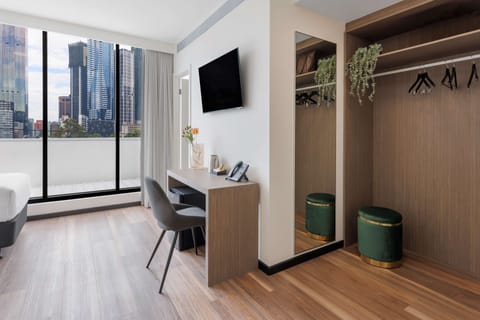 Executive Room, Multiple Beds, Non Smoking, City View | Pillowtop beds, desk, laptop workspace, blackout drapes