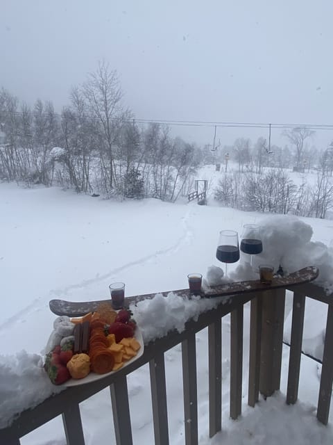 Ski into your condo and enjoy a snack or a Shot-Ski overlooking the lifts. 