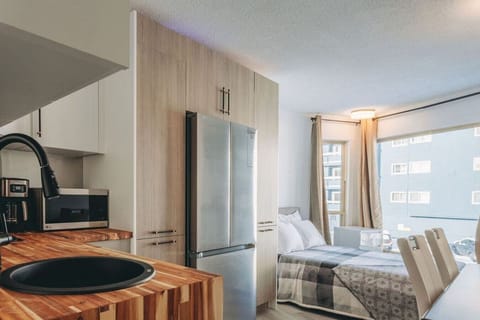 Cozy main living space of the condo.