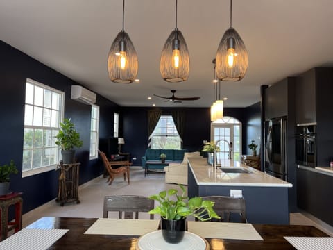 Dining Room Table through to Living Room