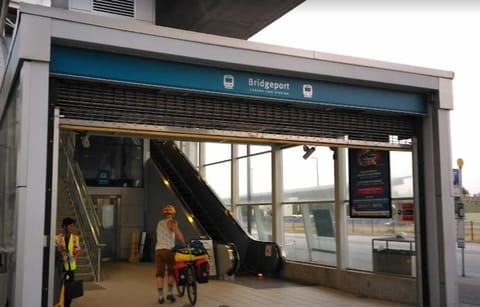 15-20min walk or 5min bus ride to Skytrain station.
Skytrain to YVR or Downtown.