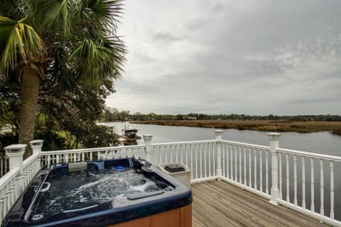 Unwind in the 4 person Hot Tub Deck