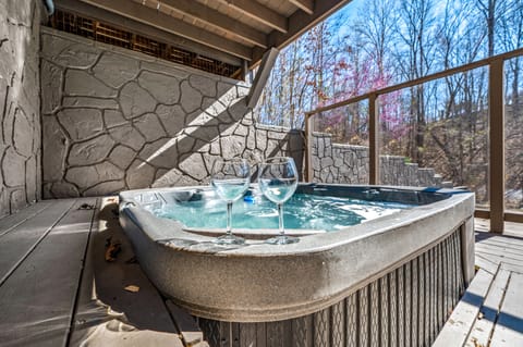 Soak your troubles away in your private hot tub.