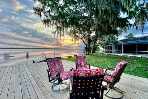 Enjoy the large deck where you can watch amazing sunrises and wildlife.