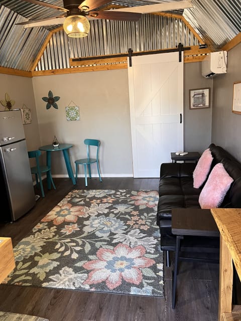 Couch folds down into a twin bed.