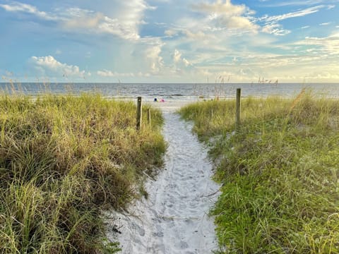 Just 1.5 blocks from the beach—sand and surf are a short stroll away.