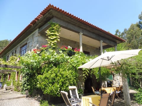 Guests park along the front of the house and their door is under the porch. 